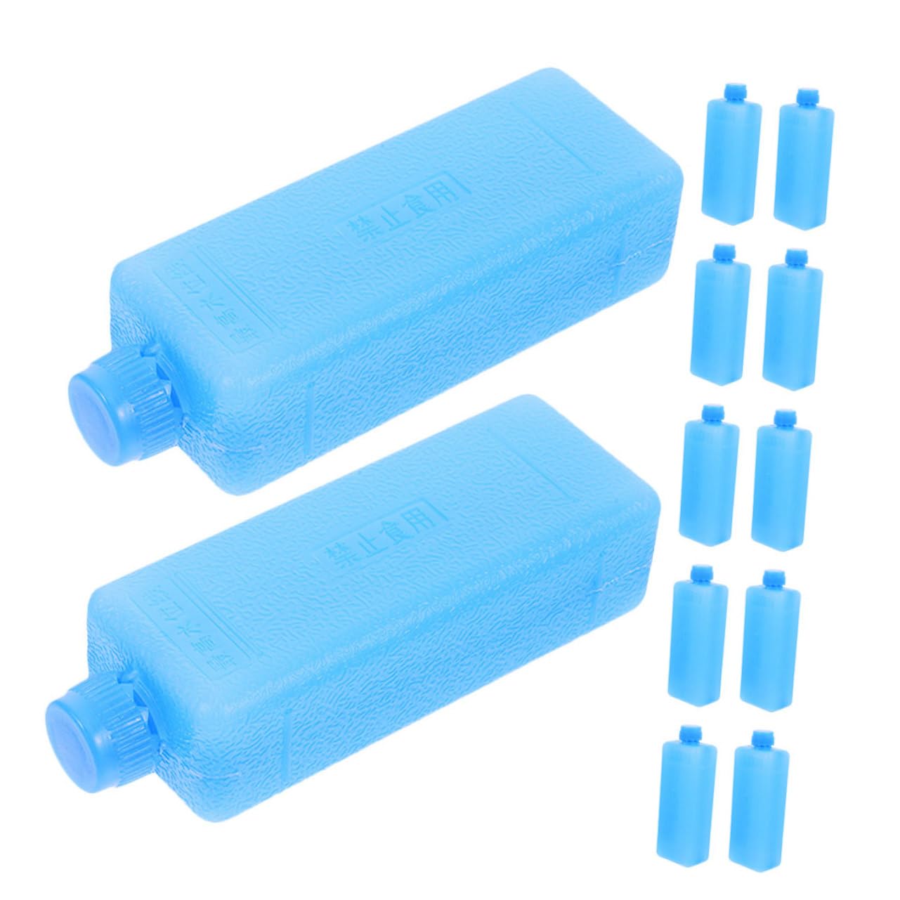 POPETPOP 12Pcs Reusable Cooler Ice Packs Freezer Blocks for Lunch Boxes Coolers Quick Cooling Effect for Air Cooler Fans Sustainable Design for Travel Meal Prep