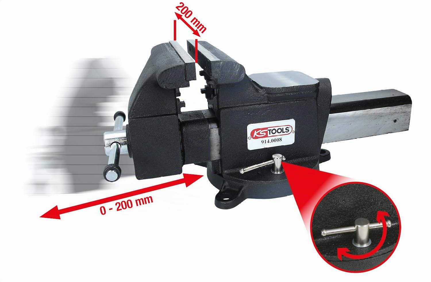 KS Tools 914.0008 Etau acier 200mm