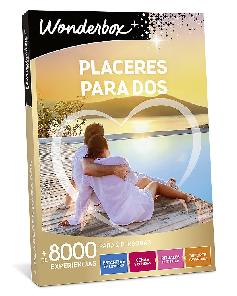 WONDERBOX Caja Regalo - PLACERES para Dos - 8.200 experiencias para Dos Personas