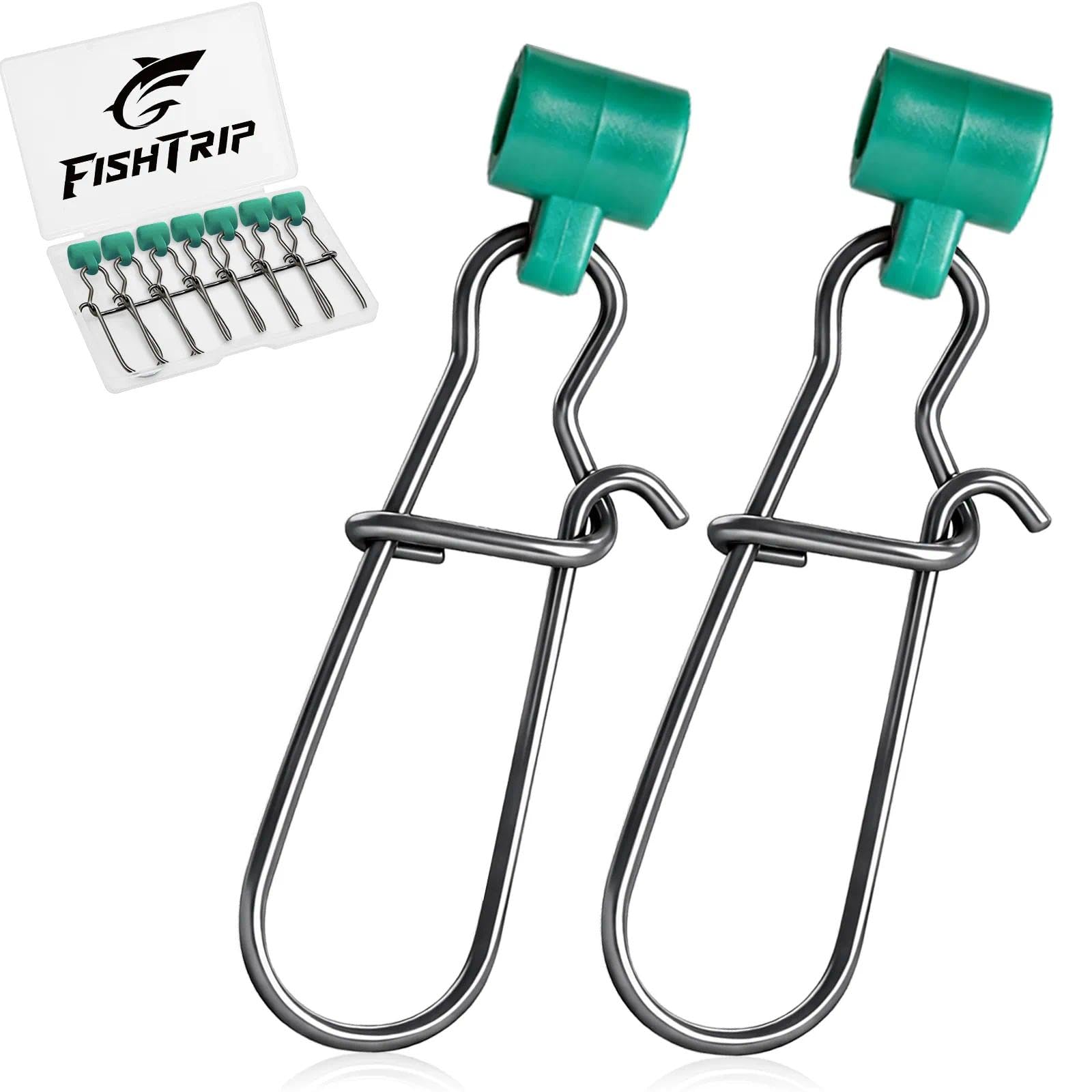 FishTrip 25/50/100pcs Sinker Slides, Duo Lock Snaps for Fishing Rigs — image 1