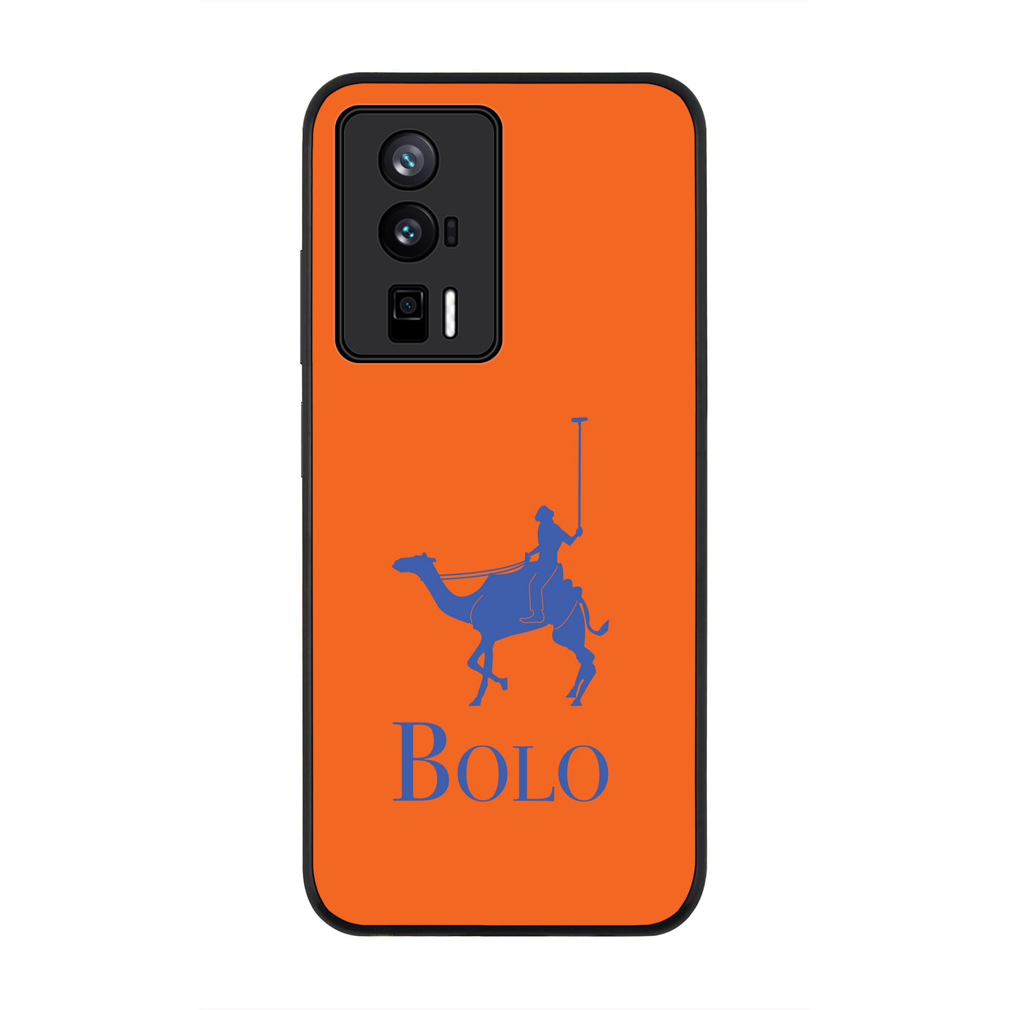 StylizeddStylizedd Cover for Xiaomi Poco F5 Pro 5G / Xiaomi Redmi K60 / Xiaomi Redmi K60 Pro Case, Rugged Black Slim fit Soft Flexible Anti Drop TPU Gel Thin Protective Phone Cases - BOLO Orange