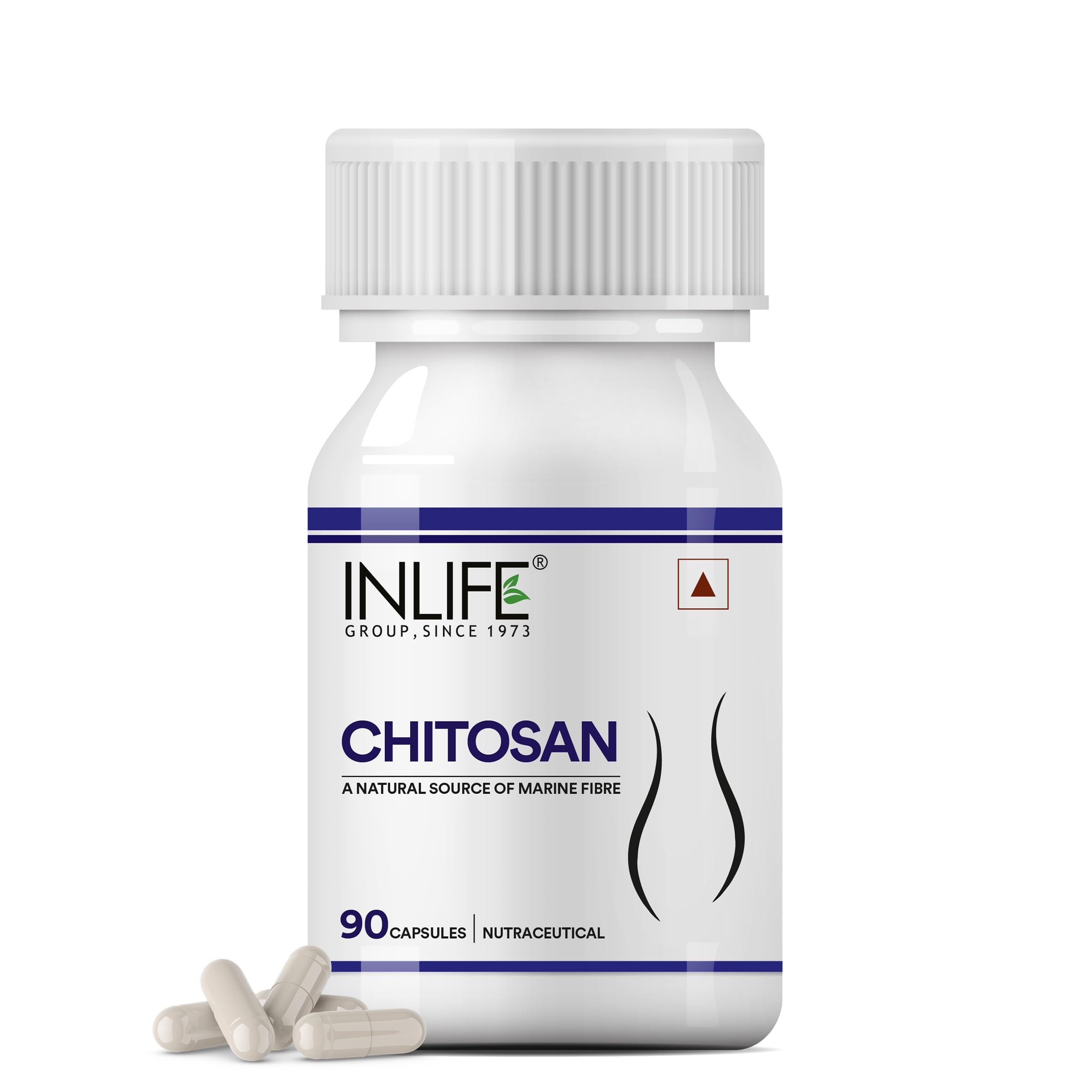 INLIFE Chitosan Supplement 1050 mg, per serving - 90 Capsules (Pack of 1)