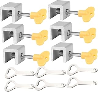 SWOOMEY 6 Set Door and Window Limiter Child Window Locks Child Proof Lock for Sliding Door Window Security Bars Security Window Lock Sliding Window Stopper Window Locks for Sliding Windows