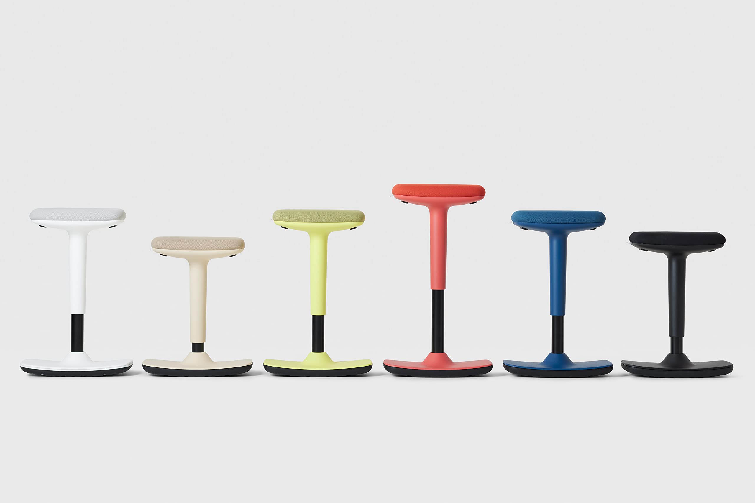 TREND OFFICE to-Swift, Stehsitz, Stehhilfe, Bürohocker, Sitzhocker mit Wippfunktion, rutschfest, ergonomisch und höhenverstellbar (50-75 cm) für gesundes und aktives Sitzen, by Dauphin (Korallenrot)