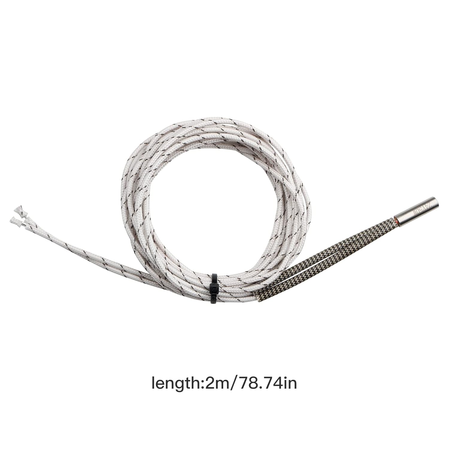review Imdinnogo BCZAMD 2Pcs 24V 50W Upgraded Ceramic Heater Cartridge Wire 2M/ 78.7 in 3D Printer Extruder Hotend Part Heating Tube 620mm Heat Control for Reprap A8 Make SelectV2 CR10 Ender Pro Heater Block