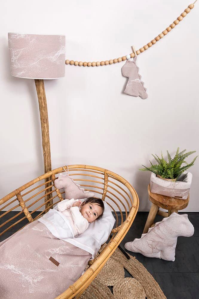 Baby's Only - Manta de Cuna Teddy Marble - Gris/Gris Plateado - 70x95 cm