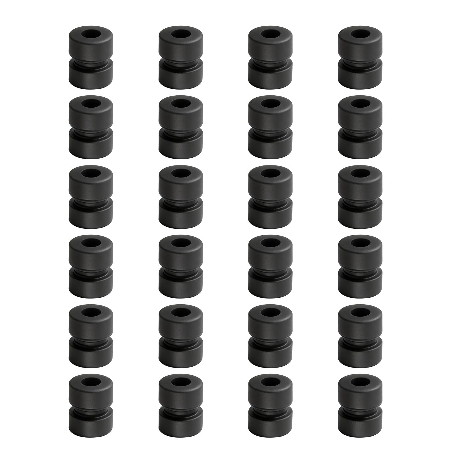 24Pcs M2 Anti Vibration Rubber Balls for F4 F7 Flight Controller, RC Silicone Damper Balls for FPV Drone Quadcopter Soft Mount Standoffs, M2x5.6mm Shock Absorption Grommets (Black)