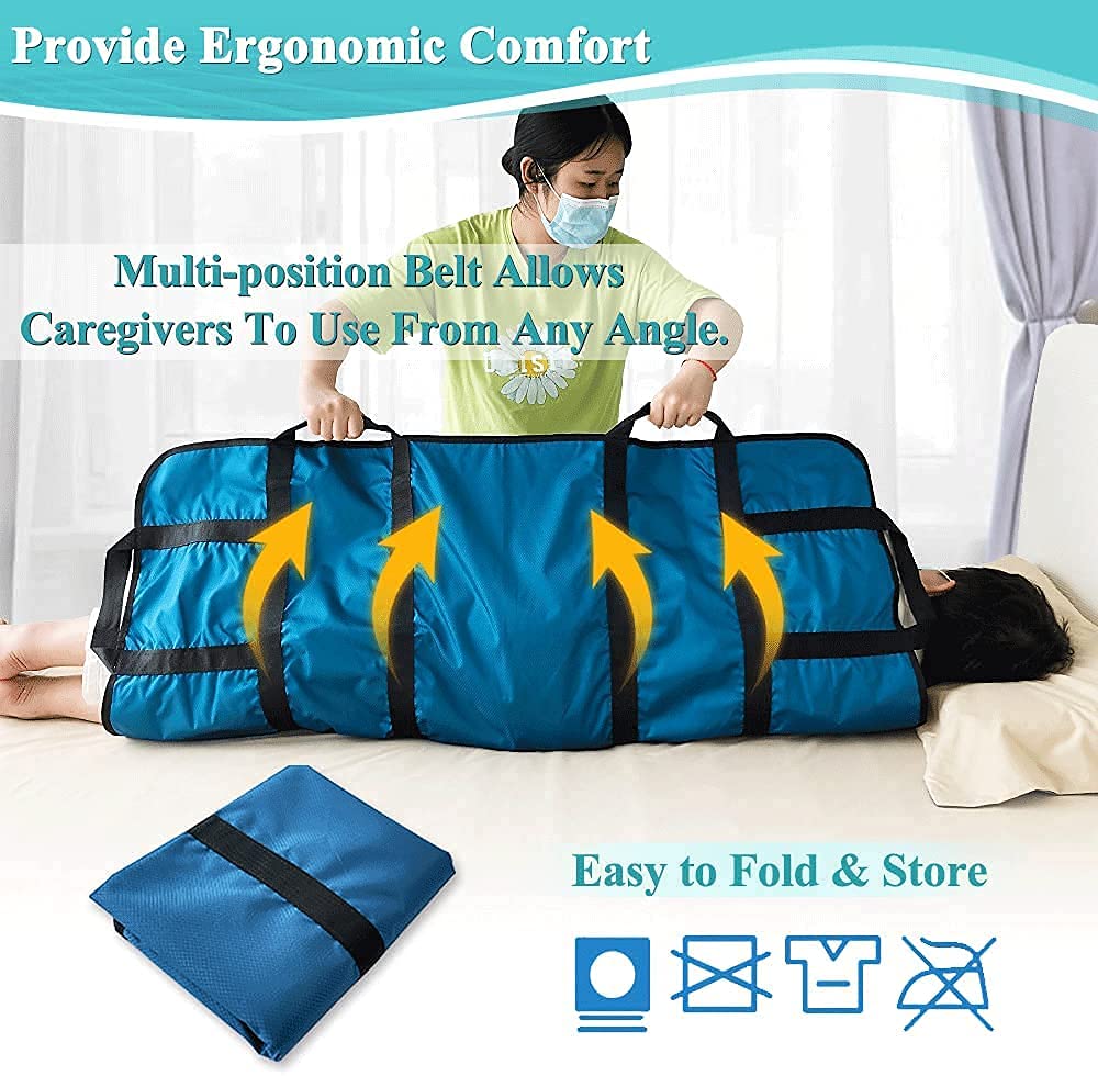 Almohadillas de posición de Cama para Mover la Cama, ayudas para Ancianos para Vivir, sábanas de Dibujo, ayudas de Movilidad para Ancianos discapacitados, Girar, reposicionar, Deslizar