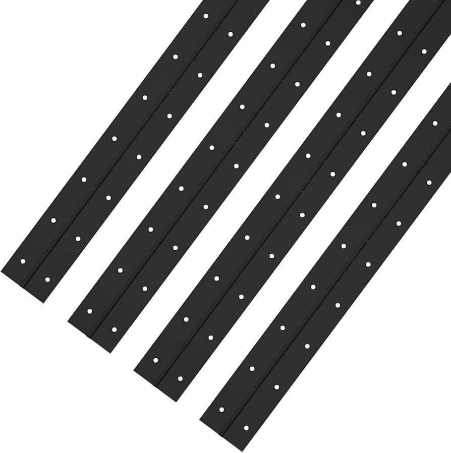 thumbnail image 2 of 2PCS 14 Inch Black Piano Hinges For Cabinet Hinges Heavy Duty Continuous & Piano Hinges Sliver 2 of 10