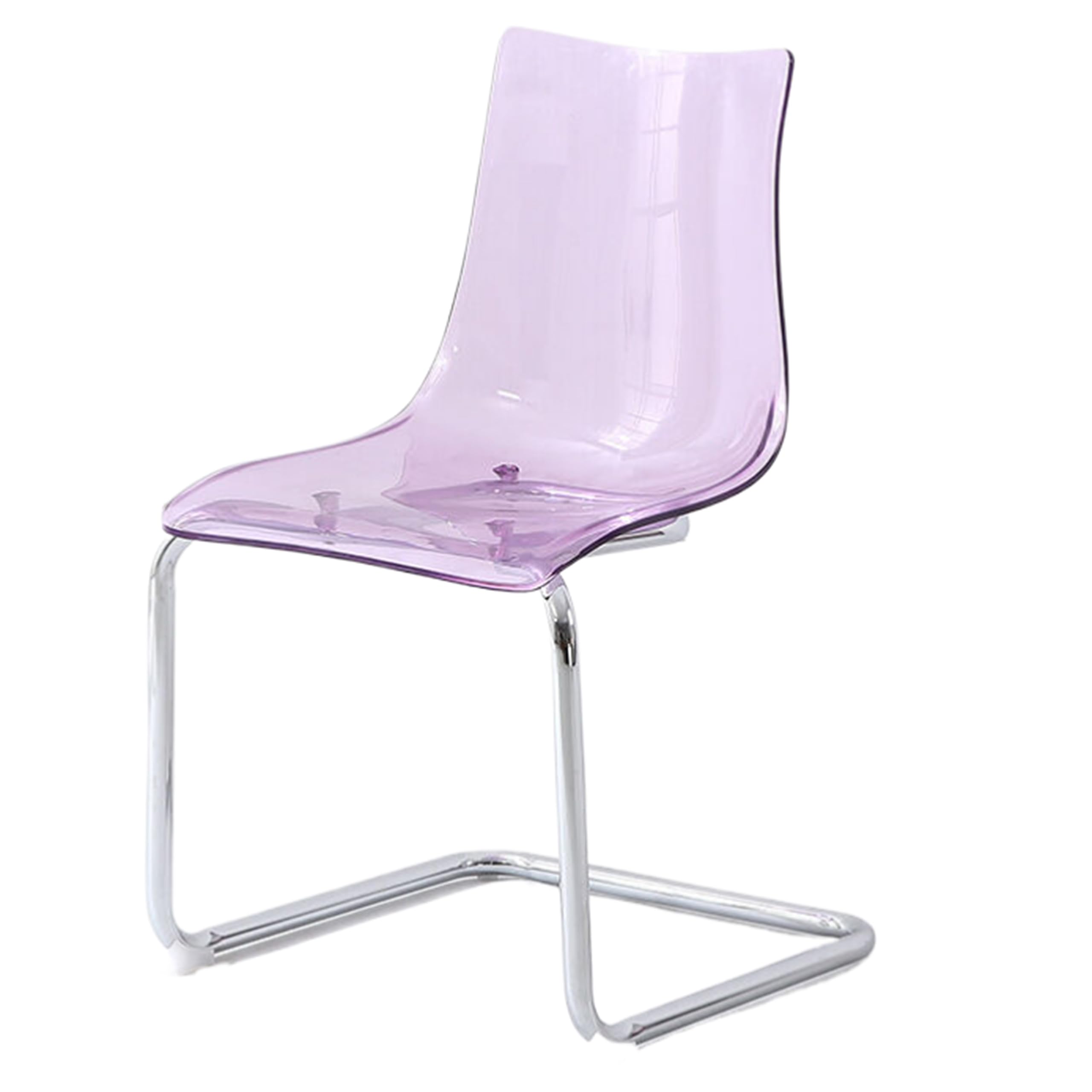 Chaise de salle manger acrylique violette design transparent pour bureau et salon moderne
