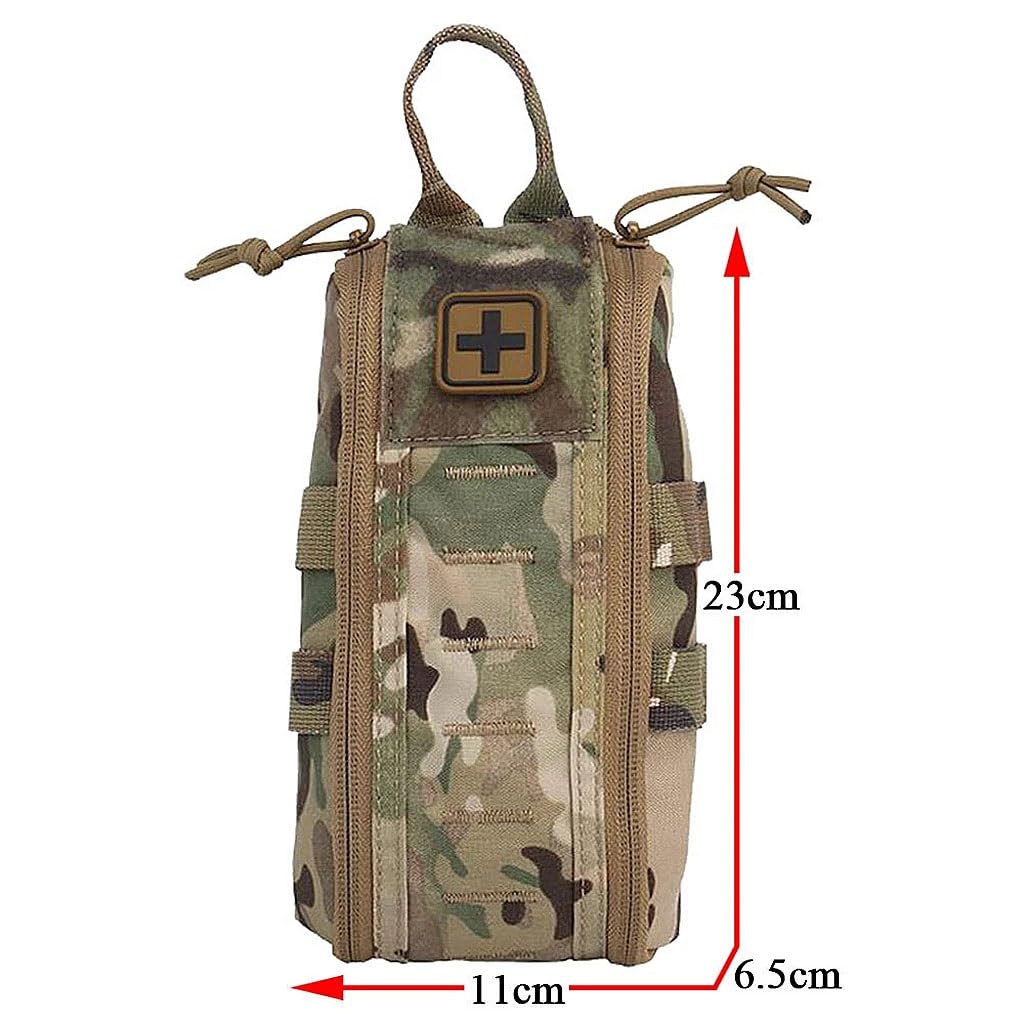 Kit de Primeros Auxilios táctico, Bolsa médica, Bolsa de Emergencia de Supervivencia MOLLE, Kits de Equipo para Exteriores, Trauma, Utilidad para Acampar, Cazar y Hacer Senderismo.