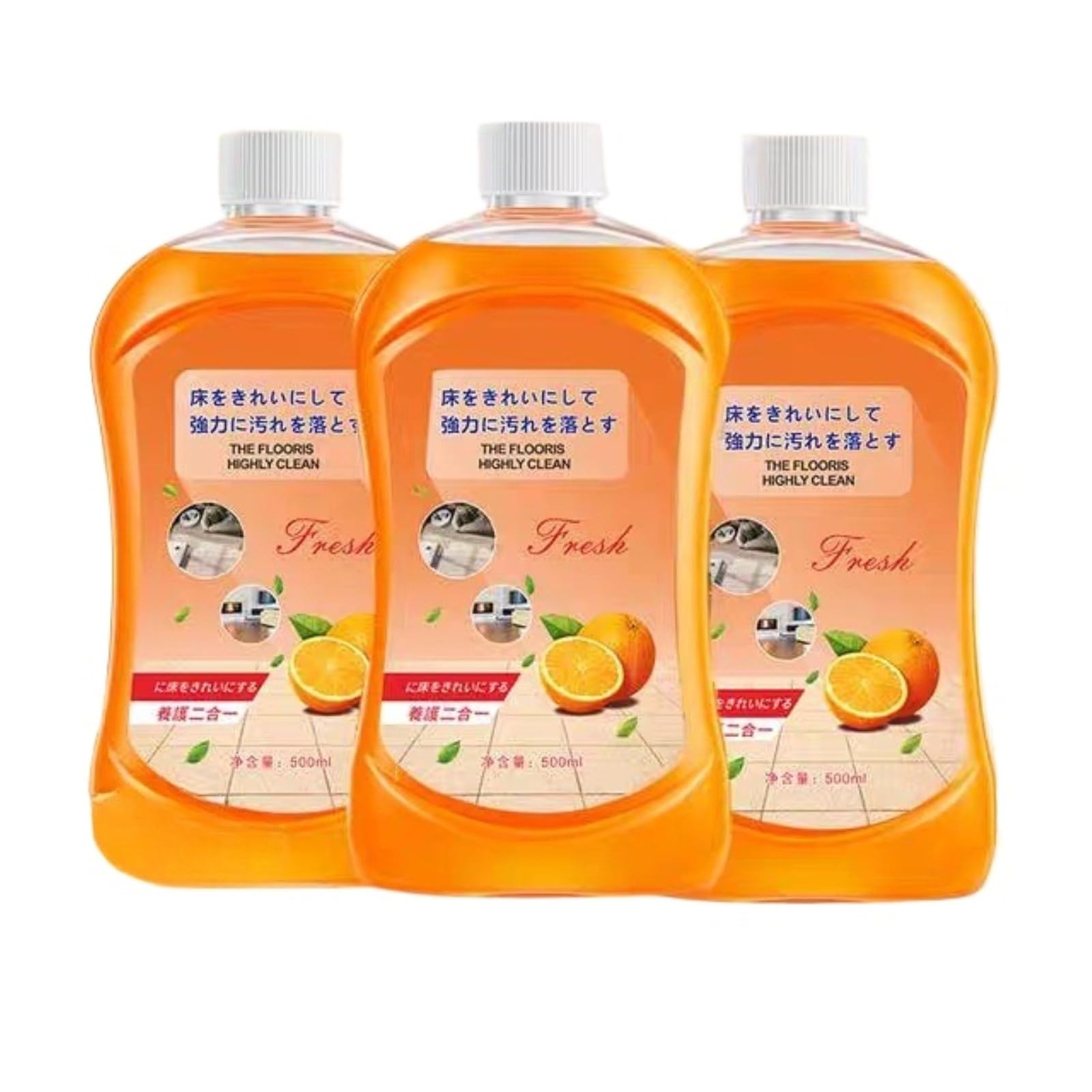 Solución limpiadora de pisos, 500 ml (16,9 onzas líquidas). Accesorios para fregadoras de suelos. Adecuado para una amplia gama de pisos(500ML-3pc)