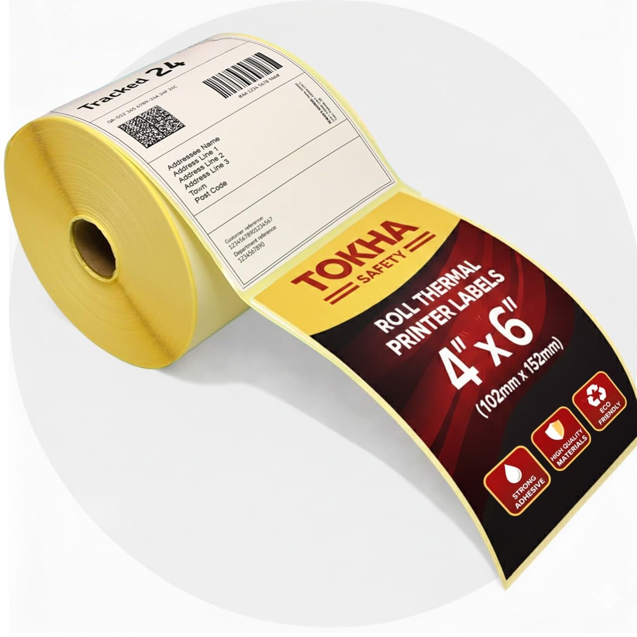 White Direct Thermal Printer Labels (4x6 inch / 102x152mm) - for Printing Courier & Shipping Labels - Compatible with All Thermal Printers (3000, Roll of 4x6)