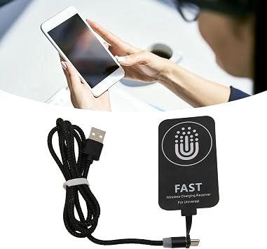 Type C Charging Receiver, 5V 2A Magnetic Suction Thin Qi Charging Receiver Module, Magnet Charging Mat Back Patch, for All Type C Interface Mobile Phones