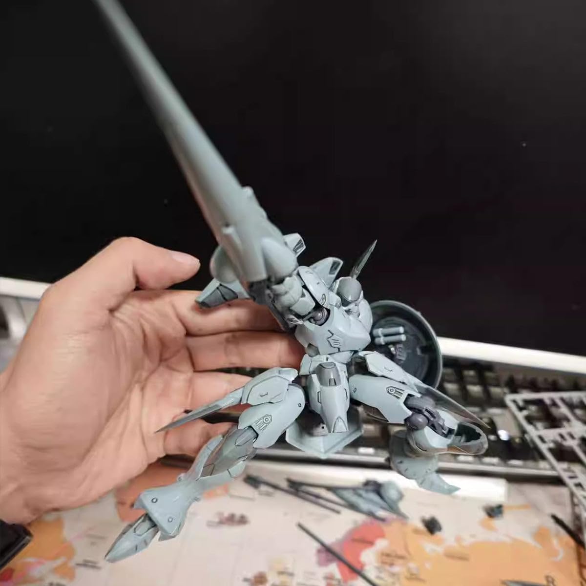 HIPLAY Sheik Mainland Super Cavalry Actaeon Light Gray (Dual Head Sculpts) 1/144 Scale Assembly Model Kits