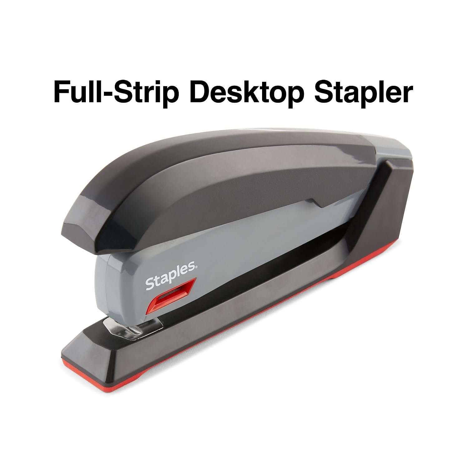 Staples One-Touch Desktop Stapler, 20 Sheet Capacity, Gray/Black/Red, 2/Pack (ST44425/44425VS) - Image 2