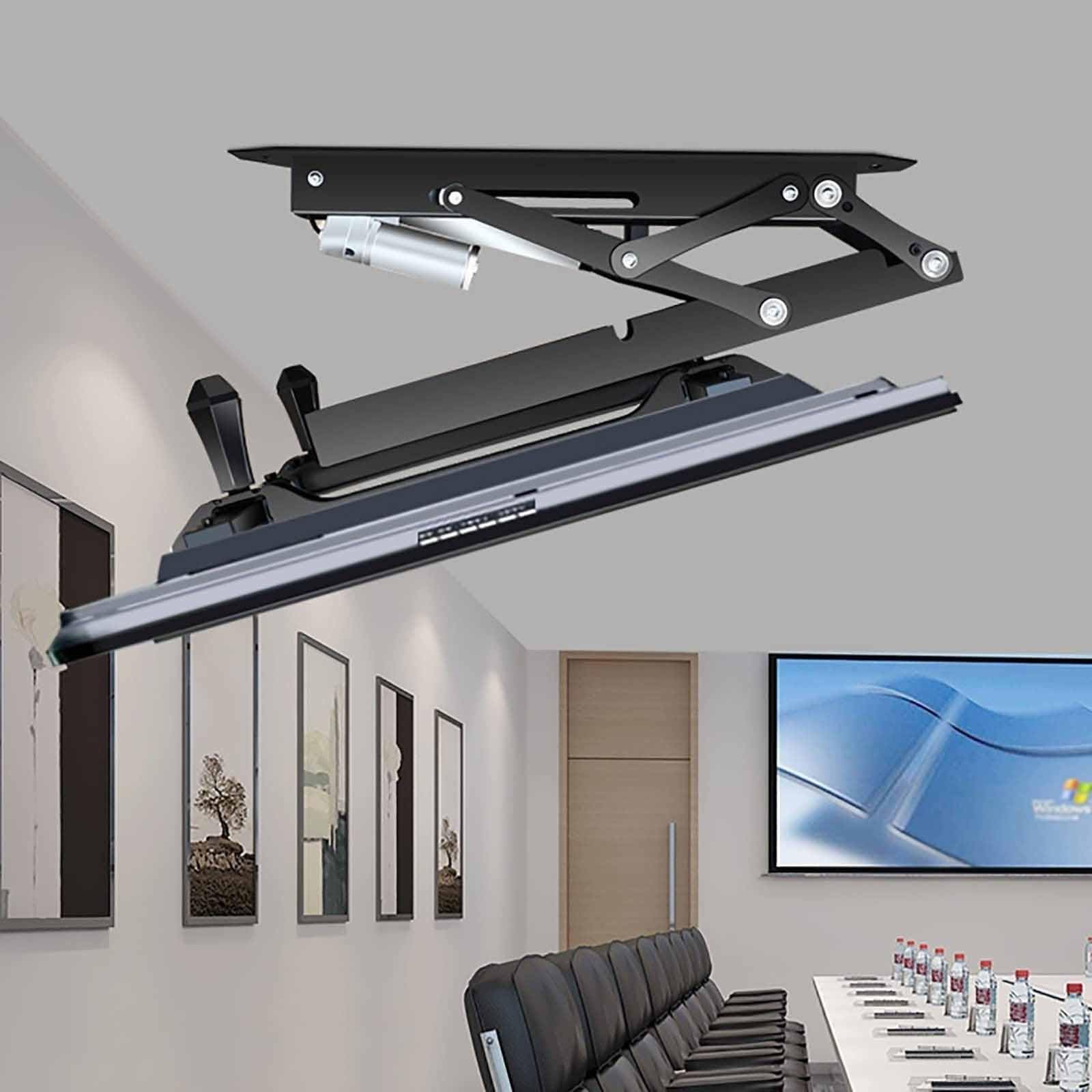 Soporte eléctrico de Techo para TV - Soporte de Pared para TV, con Control Remoto y Control de Interruptor. Elevador de TV Oculto abatible, Elevador eléctrico teles,50-90inch TV