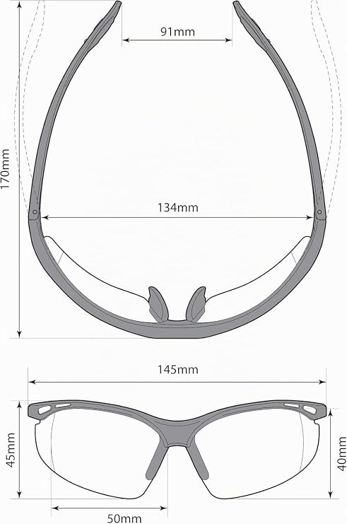 voltX CONSTRUCTOR Bifokale Schutzbrille mit Lesehilfe (KLAR +20 Dioptrie)