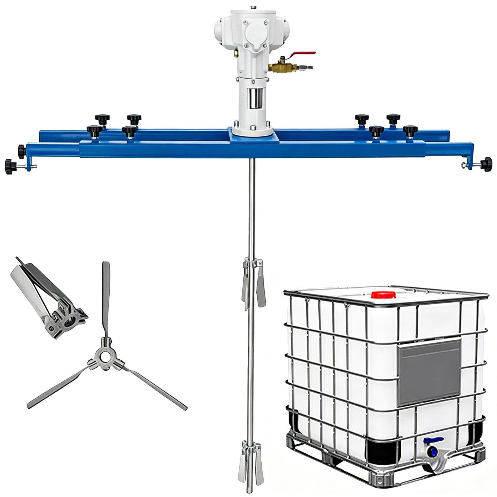 Mezclador para contenedores IBC,agitador neumático de 265 galones,Adecuado para Mezclar Pinturas en Aerosol,recubrimientos y soluciones de Alta viscosidad A-3Cylinder