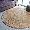 Hausattire hand woven jute braided rug 4 roundnatural reversible boho entry area rugs for kitchen living room i farmhouse decorative floor rug 4 feet round  urban country home decor
