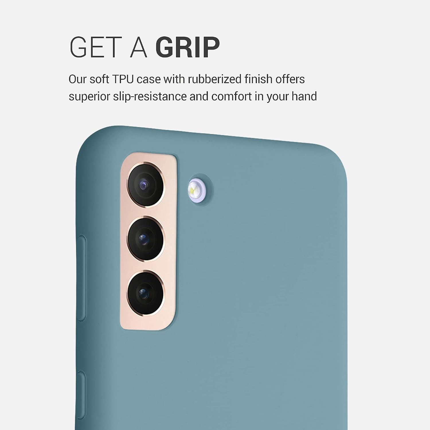 kwmobile Case Compatible with Samsung Galaxy S21 Plus Case - TPU Silicone Phone Cover with Soft Finish - Antique Stone