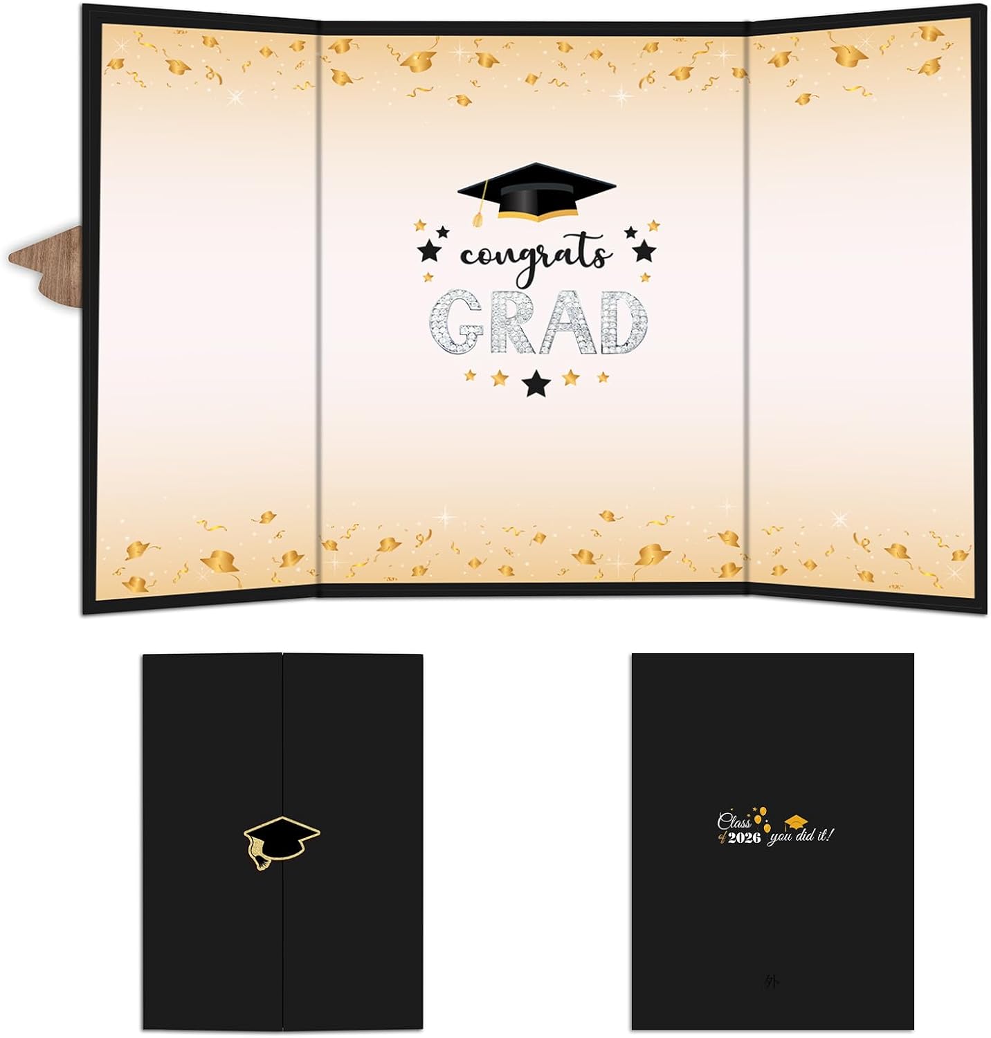 18"X12" Graduation Signature Board - Red & Black Balloons - Class Of 2026 Grad Guest Book Alternative For College & High School Students, Congrats Graduate Gift, Party Favors & Decors(Red) - A09