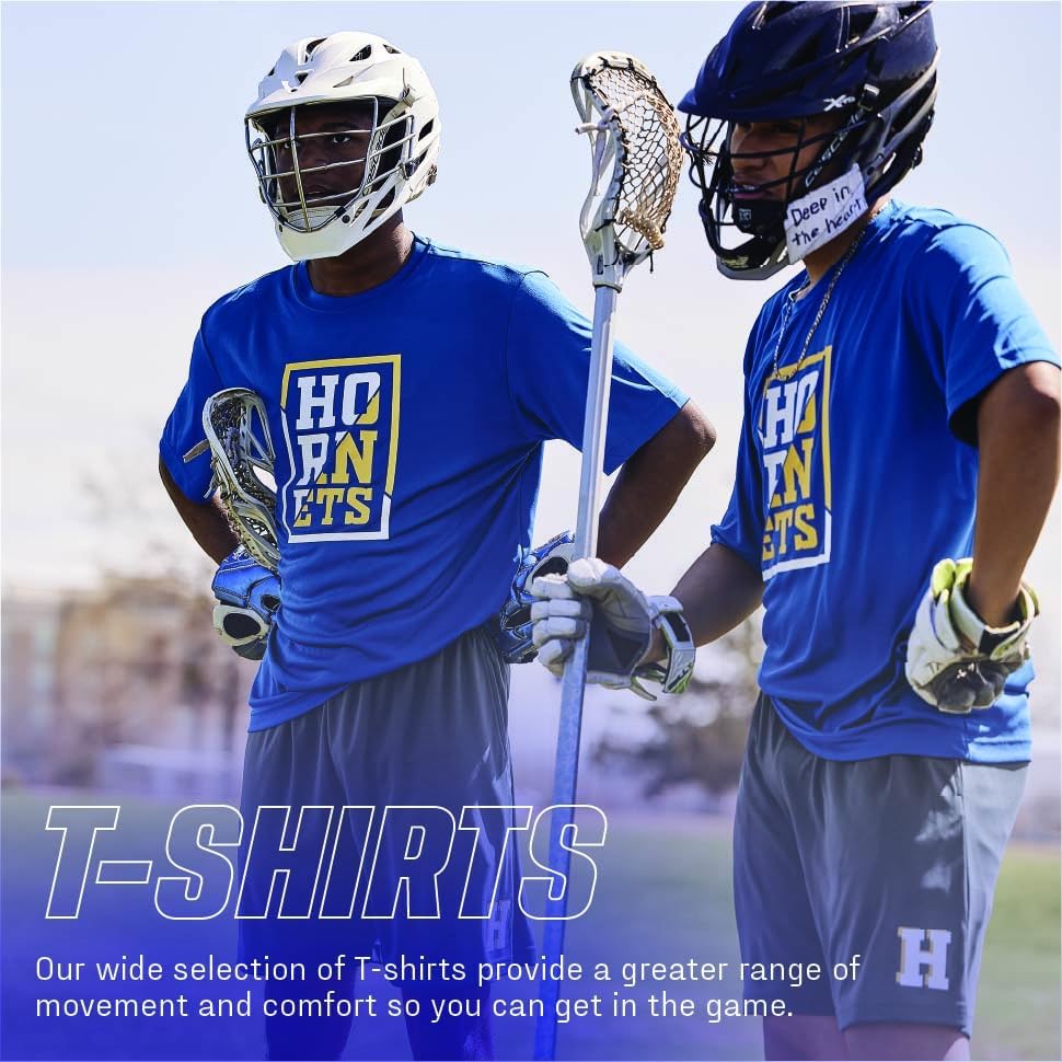 Vista 4 de Sport-Tek camiseta de competición para hombre con contraste de color.