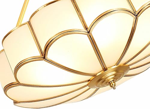 Miniatura 6 de Lámpara colgante Tiffany de 23 pulgadas, 6 luces, semiempotrada, lámpara de techo vintage, lámpara de techo de vidrio hecha a mano para sala de