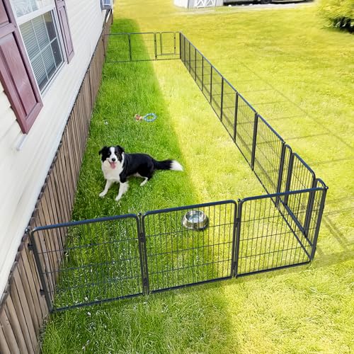 Image of FXW Rollick Dog Playpen with Anchor Kit (Pack of 4) - 32 Inch 16-Panel Dog Pen for Medium & Large Dogs, Stable & Safe Indoor /Outdoor Play│Patented