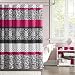 Mi-Zone Mizone MZ70-350 Reagan Microfiber Shower Curtain 72x72 Pink,