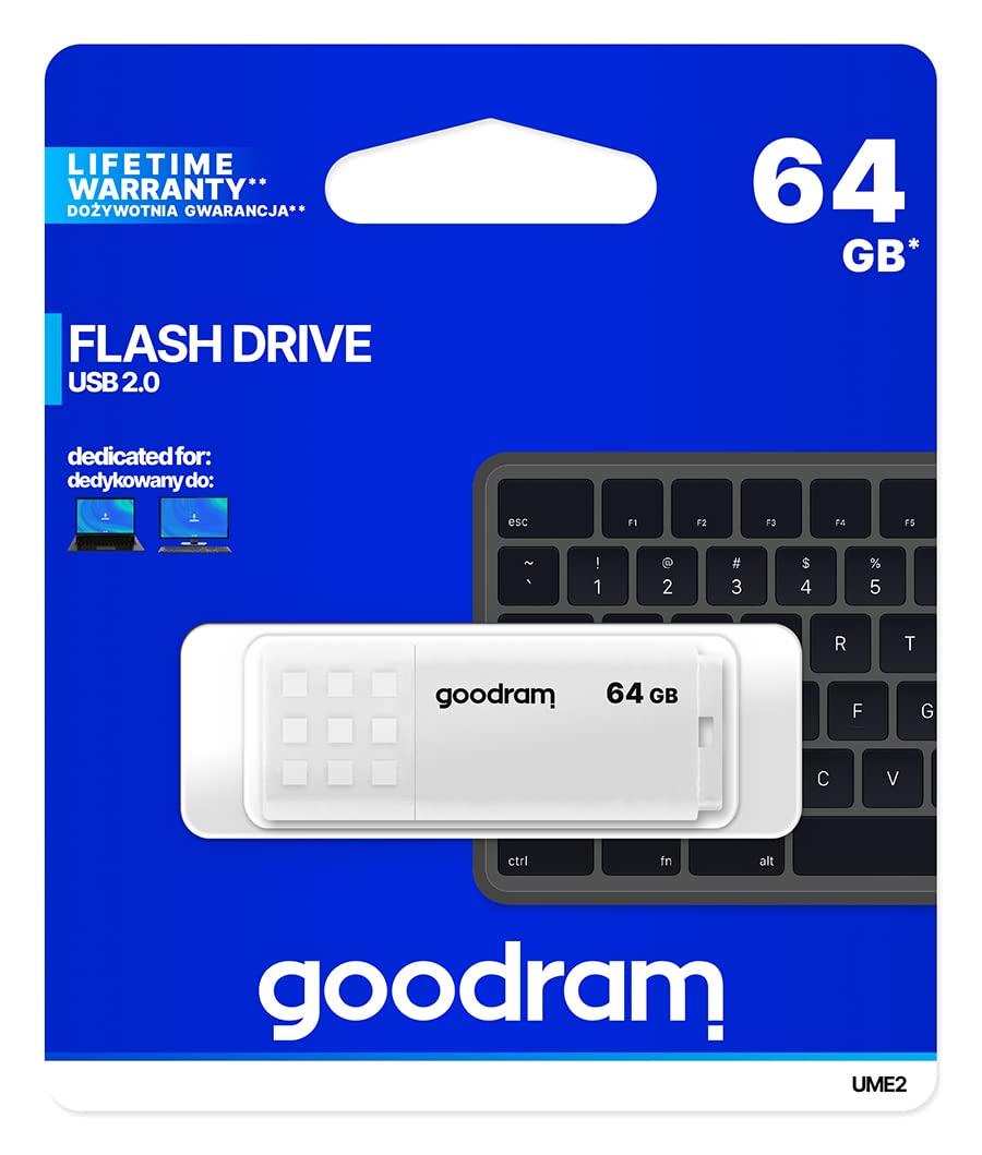 Goodram UME2-0640W0R11 PENDRIVE USB 64GB USB 2.0 White