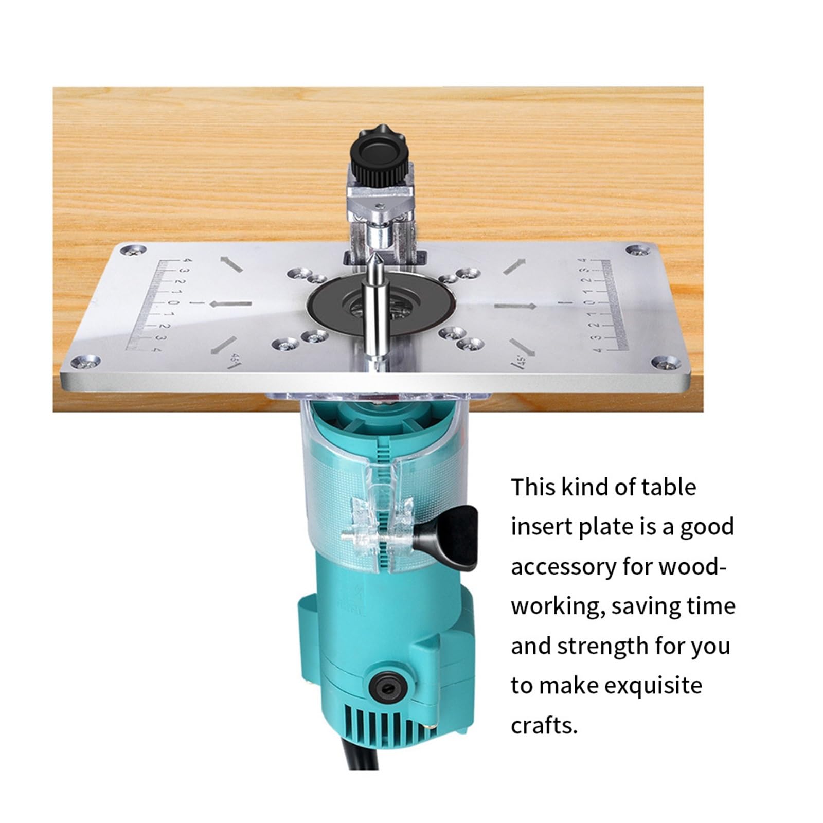 Piastra For Inserto Da Tavolo For For Router For La Lavorazione Del Legno In Lega Di Alluminio Anello For Scheda For Incisione Su Precisione, Resistente All'Usura(No 02)