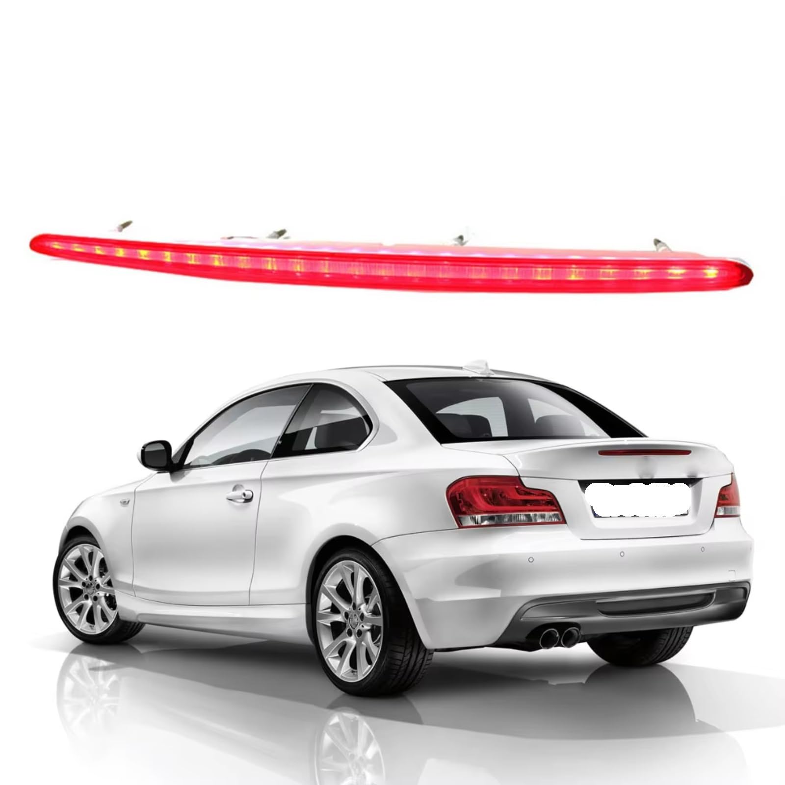 Compatibile con BMW 128i 135i M E82 E88 2007 2008 2009 2010 2011 2012 2013 OEM 63257164978 Terza Luce Stop Rossa Nera Stop supplementare