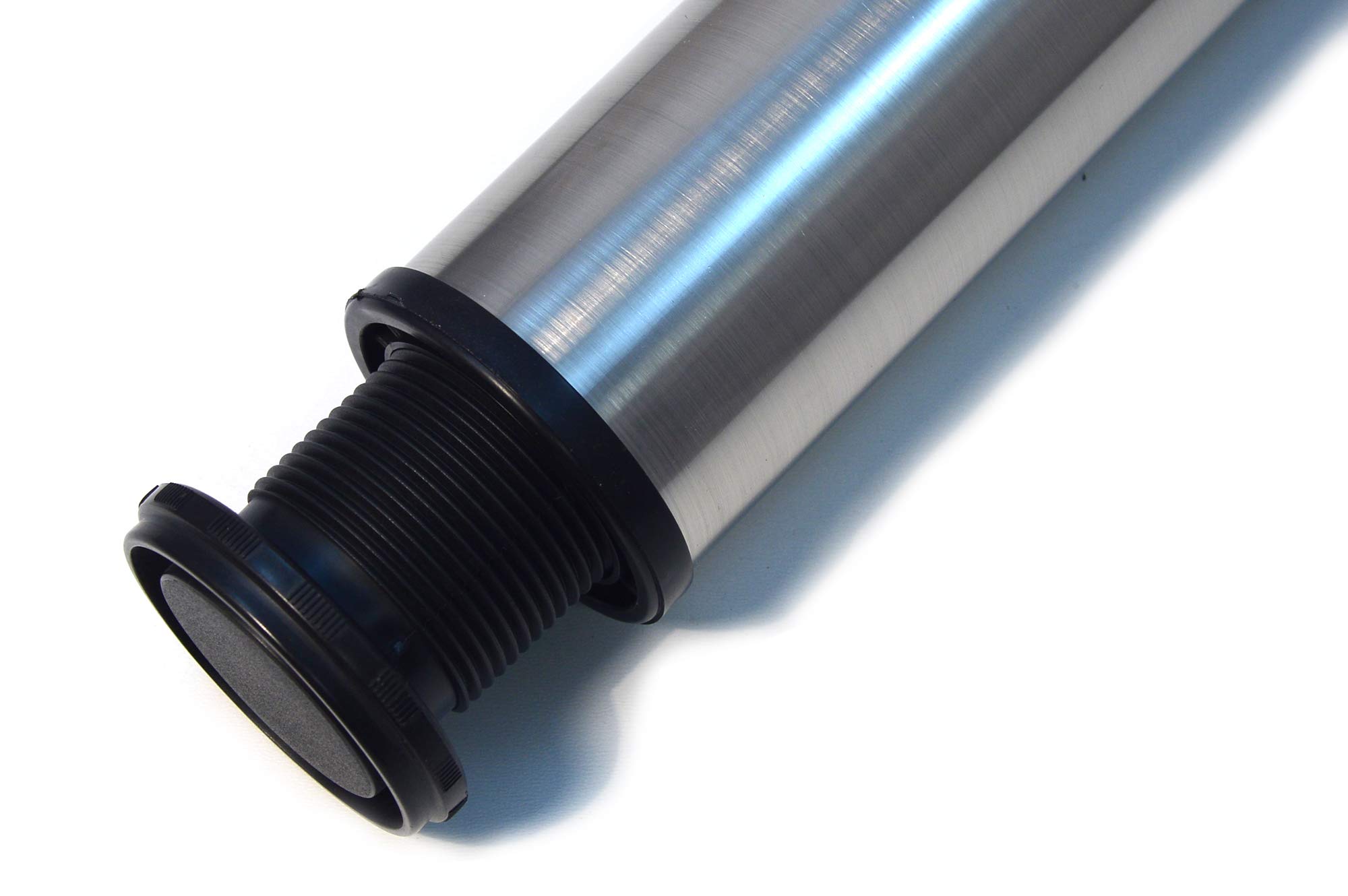 4 x Tischfuß | Höhe 710-740 mm höhenverstellbar | Ø60 mm Edelstahl Tischbeine Möbelfuß Verstellfuß | Möbel Fuß Füße Schreibtischbeine | Inox