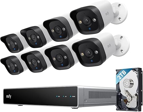 Vista 13 de eufy Sistema de cámara de seguridad NVR 4K S4 Max, cable PoE, grabación 24/7, triple lente Bullet-PTZ Cam, 360° PTZ, hasta 16CH, seguimiento