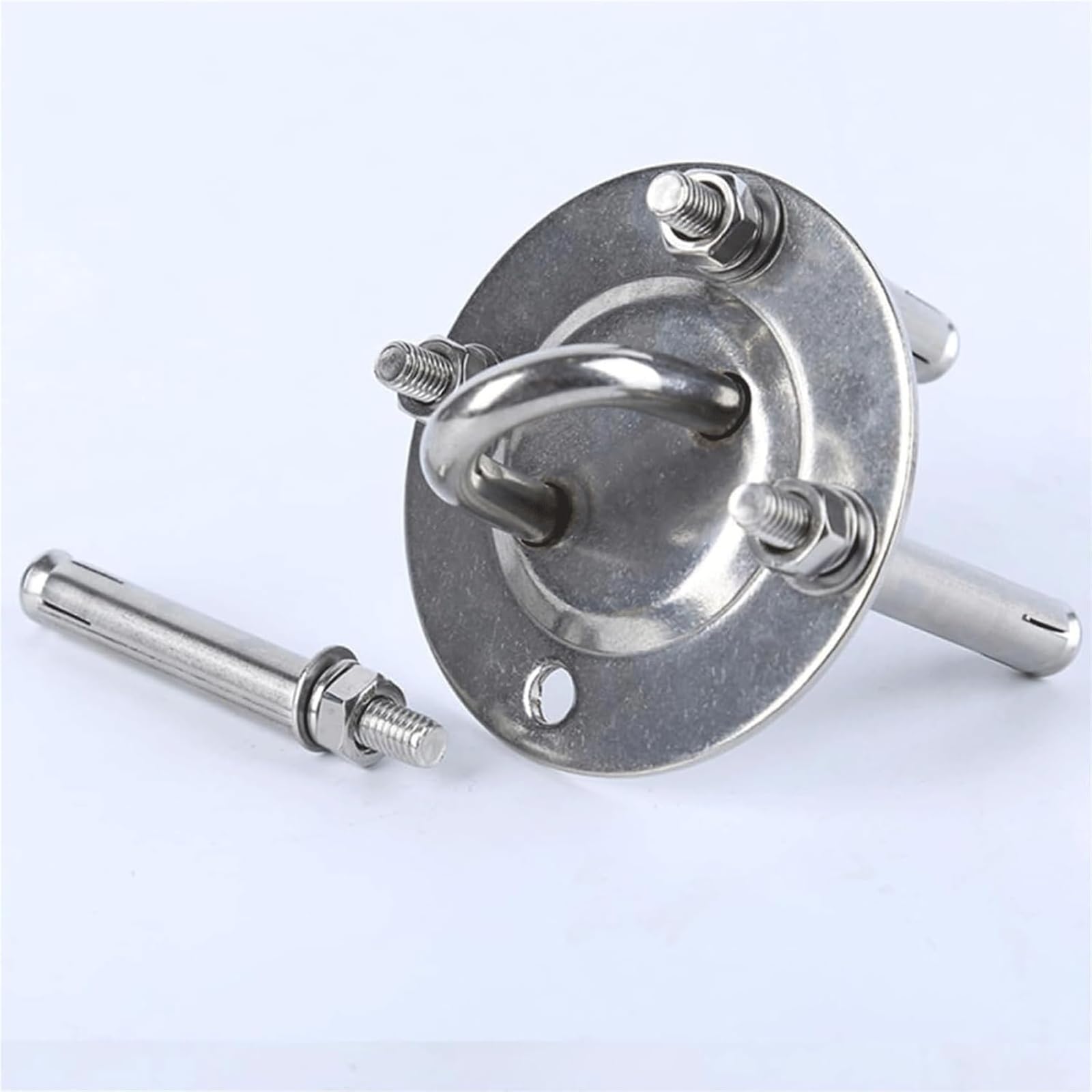 Collegato al soffitto, 1Set di ganci for altalena in acciaio inossidabile con 4 bulloni