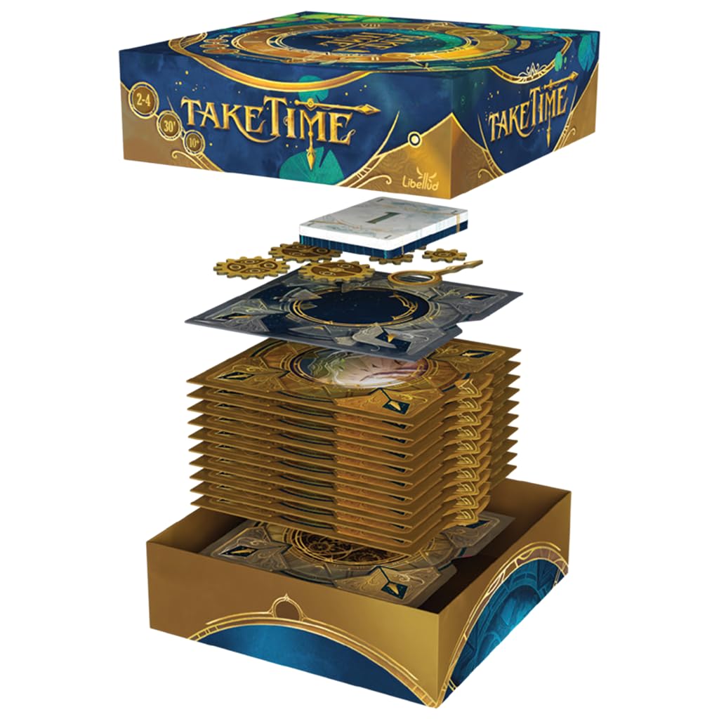 Asmodee Take Time Jeu coopératif de déduction pour 2 à 4 joueurs à partir de 10 ans, jeu stratégique et dynamique, jeux de 25 minutes, version espagnole