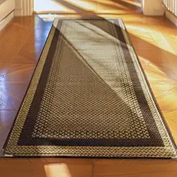 Tapete Passadeira Sisal Antiderrapante Cozinha Corredor Quarto 1,50m x 50cm (Moderno Marrom)