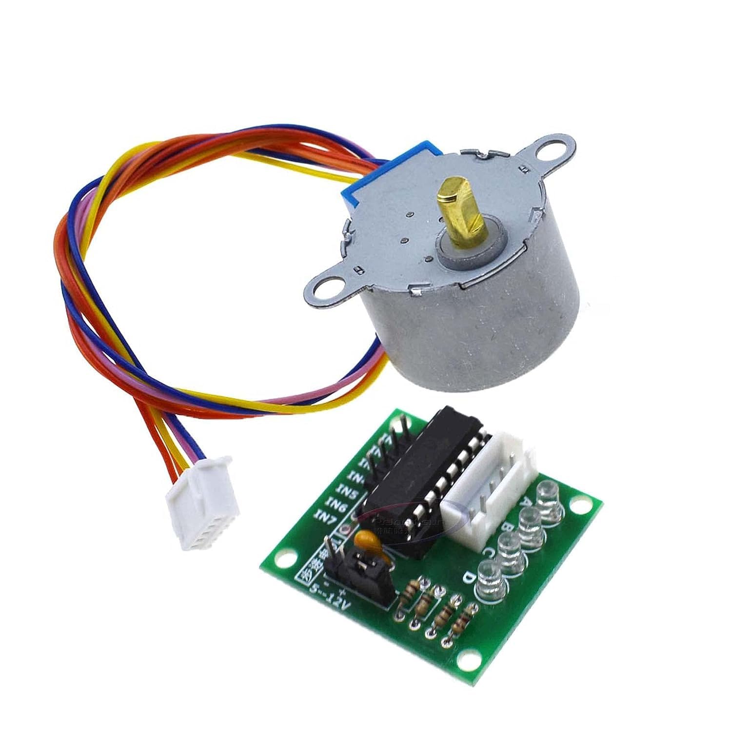 Sparetronic 28BYJ-48 Stepper Motor Module Board - High Precision 12VDC Stepper Motor for Arduino Projects - Easy Integration with Arduino Uno R3 - Ideal for Robotics, Automation