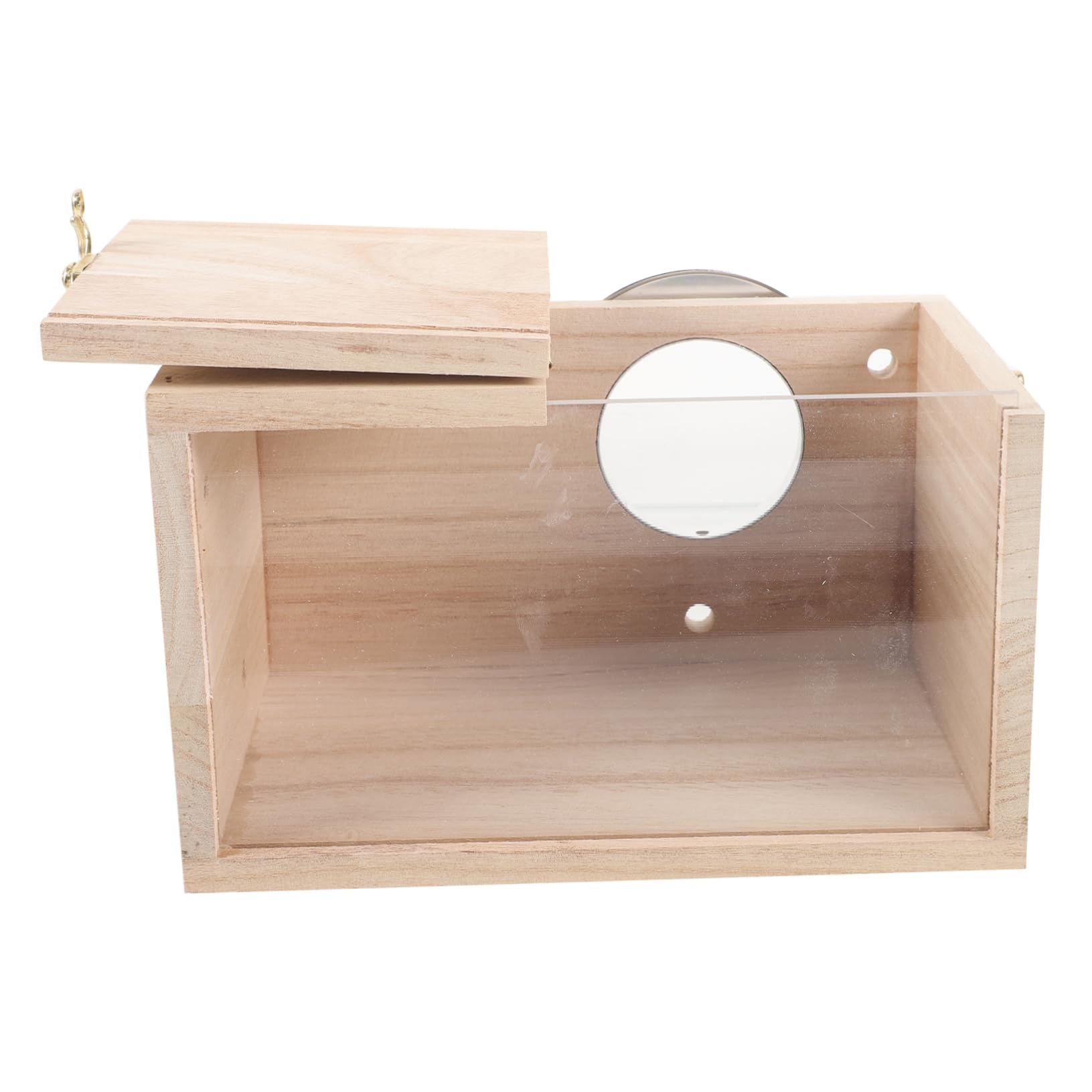 Housoutil Nichoir Bois Visible Pour Perruches Extérieur Maison Incubation Pour Calopsittes Boîte Nid Bois Naturelle Respirante Et Confortable Habitat Pour Oiseaux Exotiques