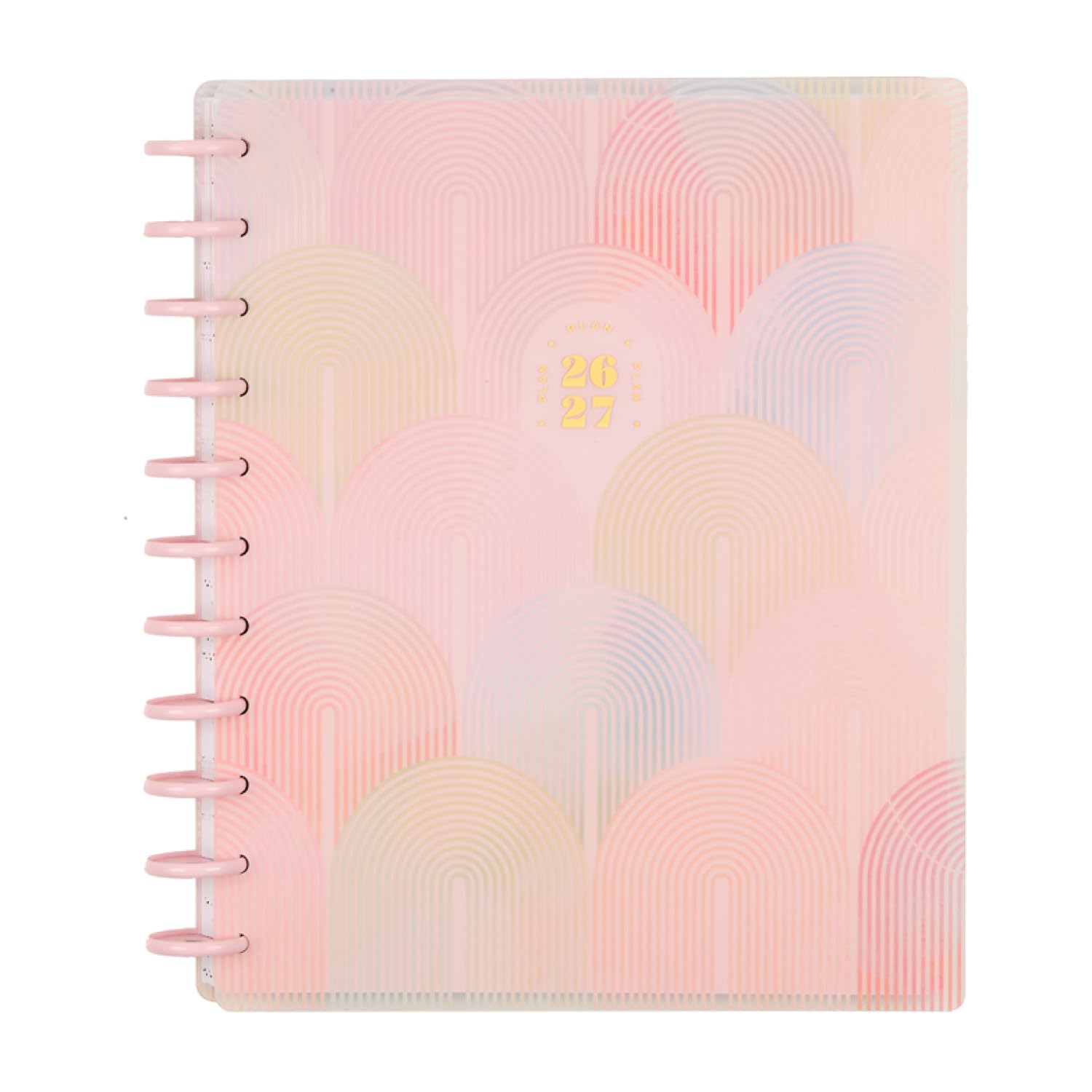 Happy Planner Disc-Bound Planner July 2026–June 2027, Includes 3 Extra Months and 2 Sticker Sheets, Big Size, 8.5" x 11", Dashboard Layout, Spring