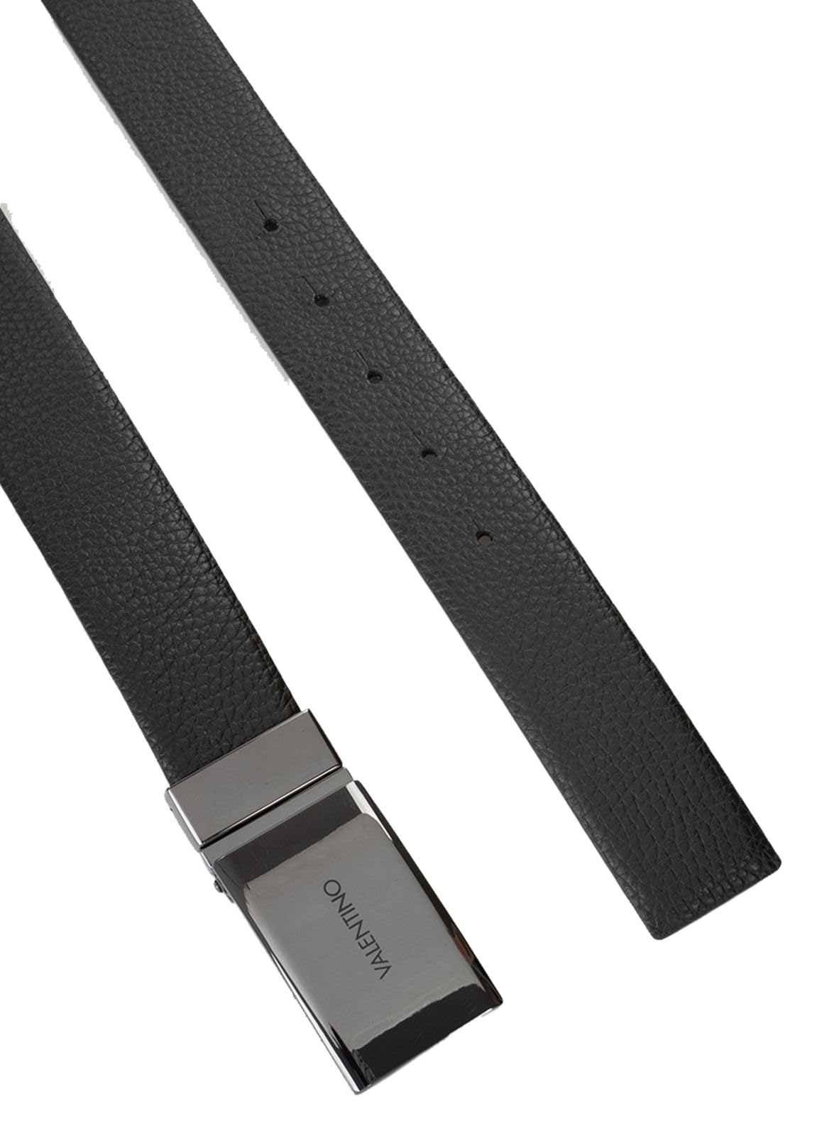 Valentino Leder Gürtel Premium Plaque Buckle Belt W95 Nero schwarz kürzbar wendbar