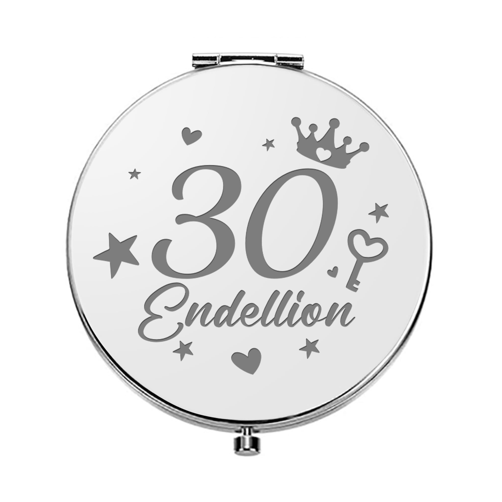 EDSG Compact Mirror Personalized Make Up Mirror Gifts for Mom Women Her Birthday Wedding Travel Folding Vanity Pocket Mirror Portable Double Sided Magnifying Cosmetic Mirror (Design 2)