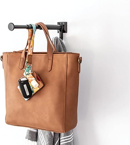 Miniatura 3 de Franklin Brass Extend-a-Hook - Ganchos cuadrados de pared (1 unidad) de una sola punta, 1 punta, negro mate, colgante para colgar, ropa para colgar