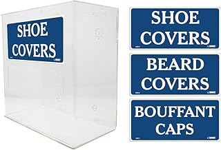 NMC ACD Cover Dispenser - 12 in. x 11.75 in. x 6 in. Clear Acrylic Holder for Bouffant Caps, Beard Covers, Shoe Covers. Accessory Dispensers
