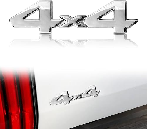 Insignia universal de 4 x 4 con logotipo 3D, repuesto de adhesivo de cobertura completa compatible con Toyota 4Run, Tac, modelo Tun SUV, camioneta,