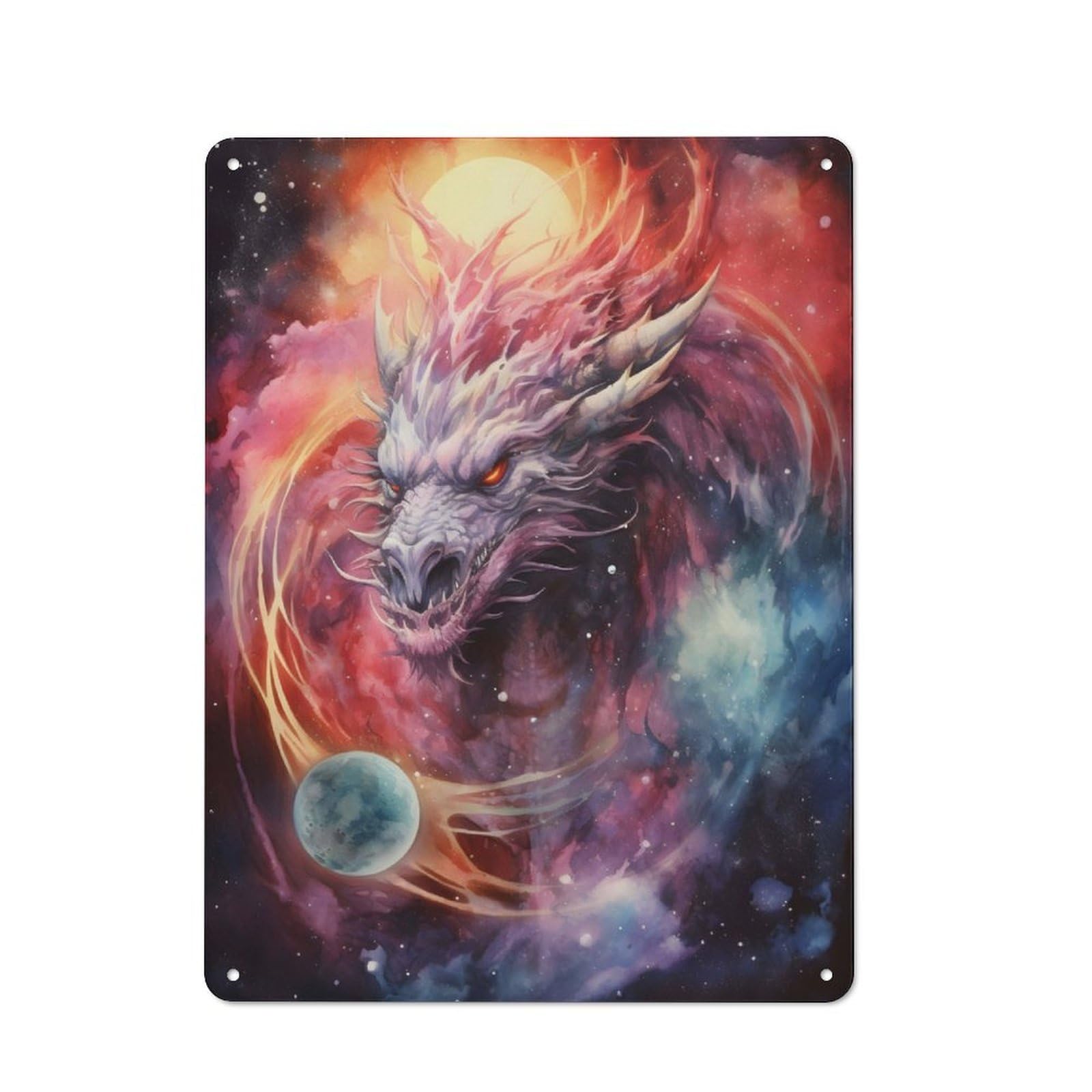 Junmoney Dragon Dimension Ripple Vintage-Inspired Tin Sign 40X30cm For Garage Or Workshop, For Garage, Workshop And Man Cave Decoration