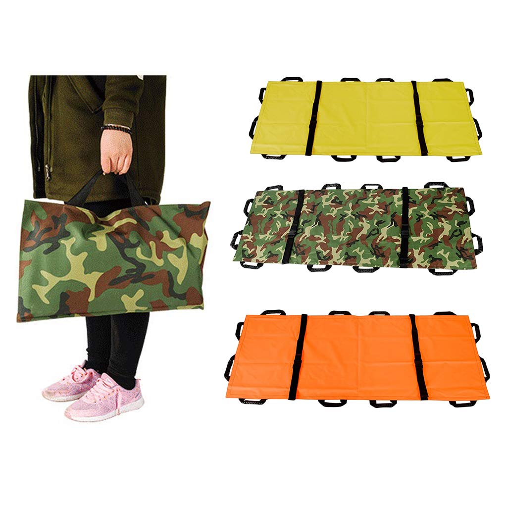 Rettungstrage Krankentrage Tragetuch mit Schnallen für Bergrettung und Ferntransport - Orange, 195 x 70 cm