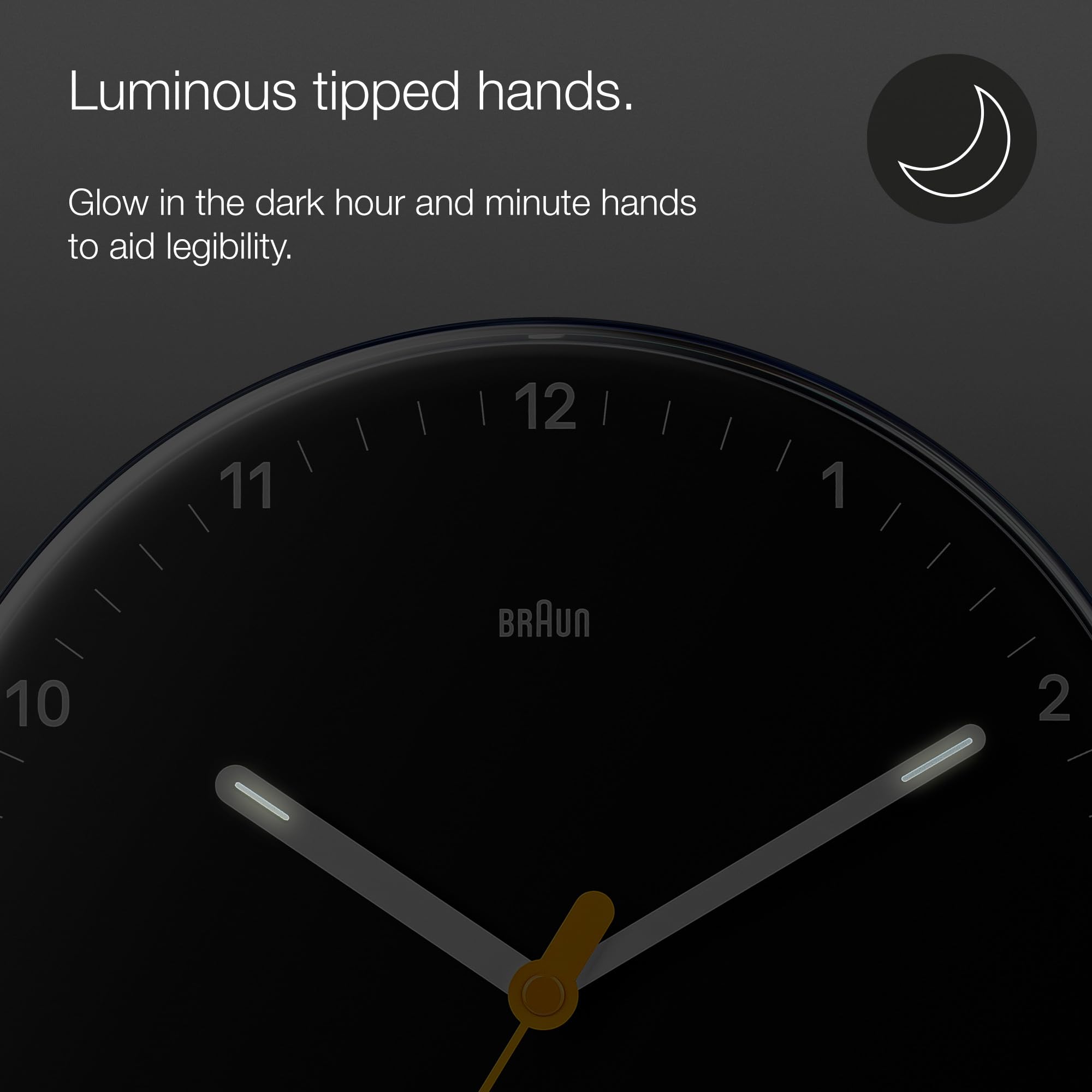 Image secondaire de Horloge Murale Braun Classique Radiocommandée - Noir 23 cm