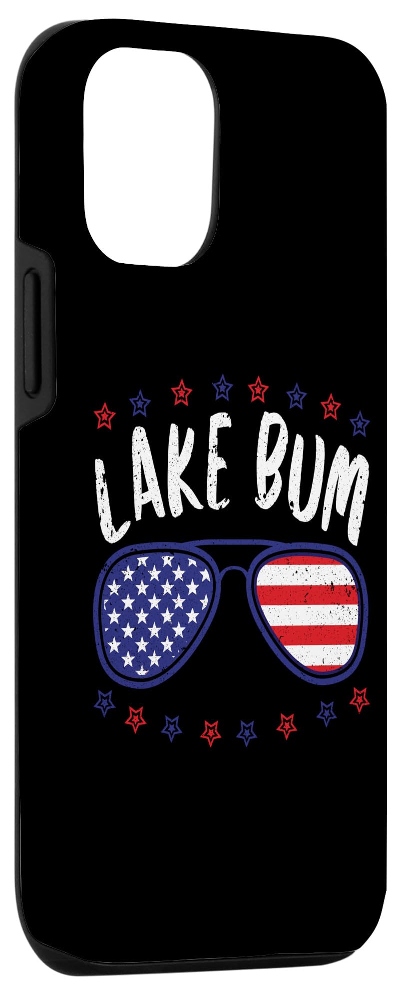 iPhone 14 Pro Lake Bum Retro Patriotic 4th of July Sunglasses Lake Life Case - Image 3